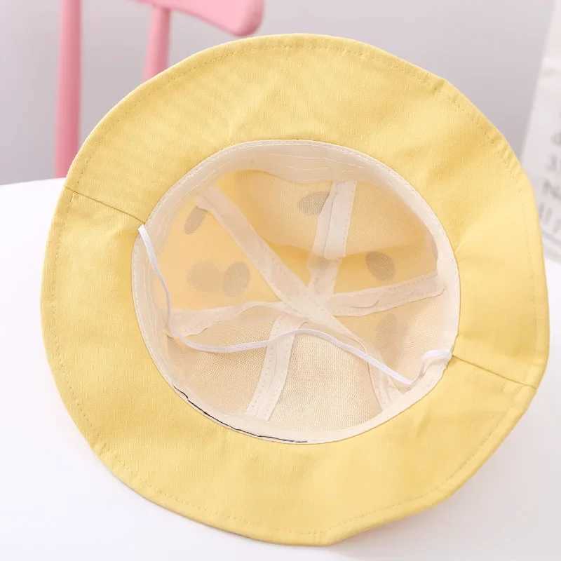 Cotton Spring Autumn Printed Baby Bucket Hat Soft Girl Outdoor Boy Casual Panama Sun Hat Summer Baby Fishermans Hat M250121