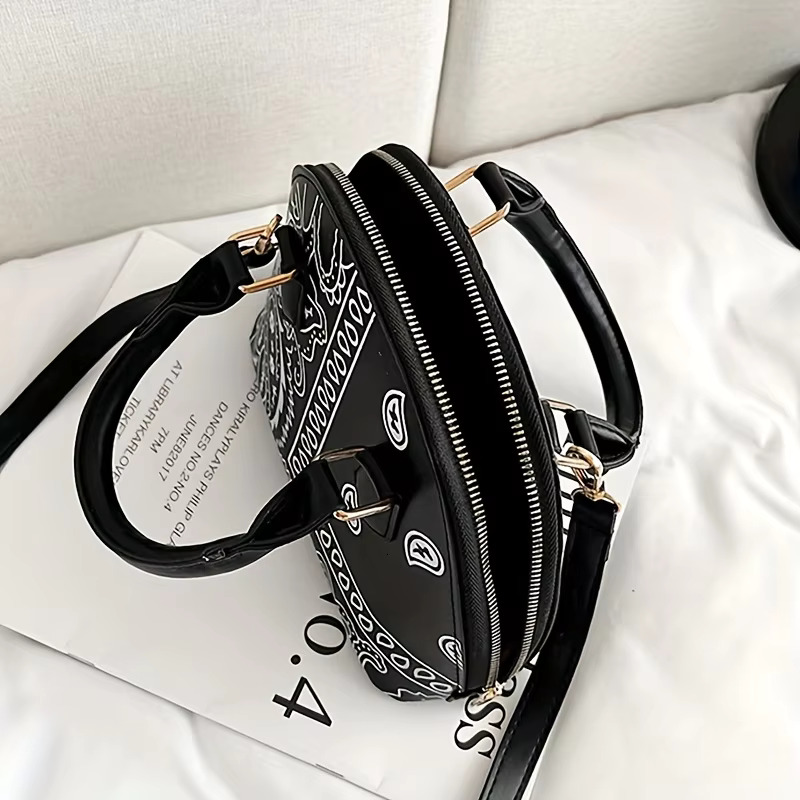 Fashion Trend Cashew Wer Handle Shoulder Shell PU Waterproof Large Capacity Lady Messenger Bag