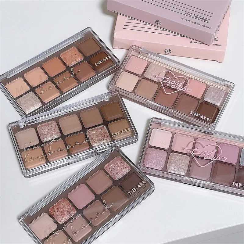 New Arrival 10 Colors Eye Shadow Matte Pearl Grey Pink Long Lasting Glitter Eye Shadow Brown Earthy Color Eye Pigment Plate Korean Makeup Z250121