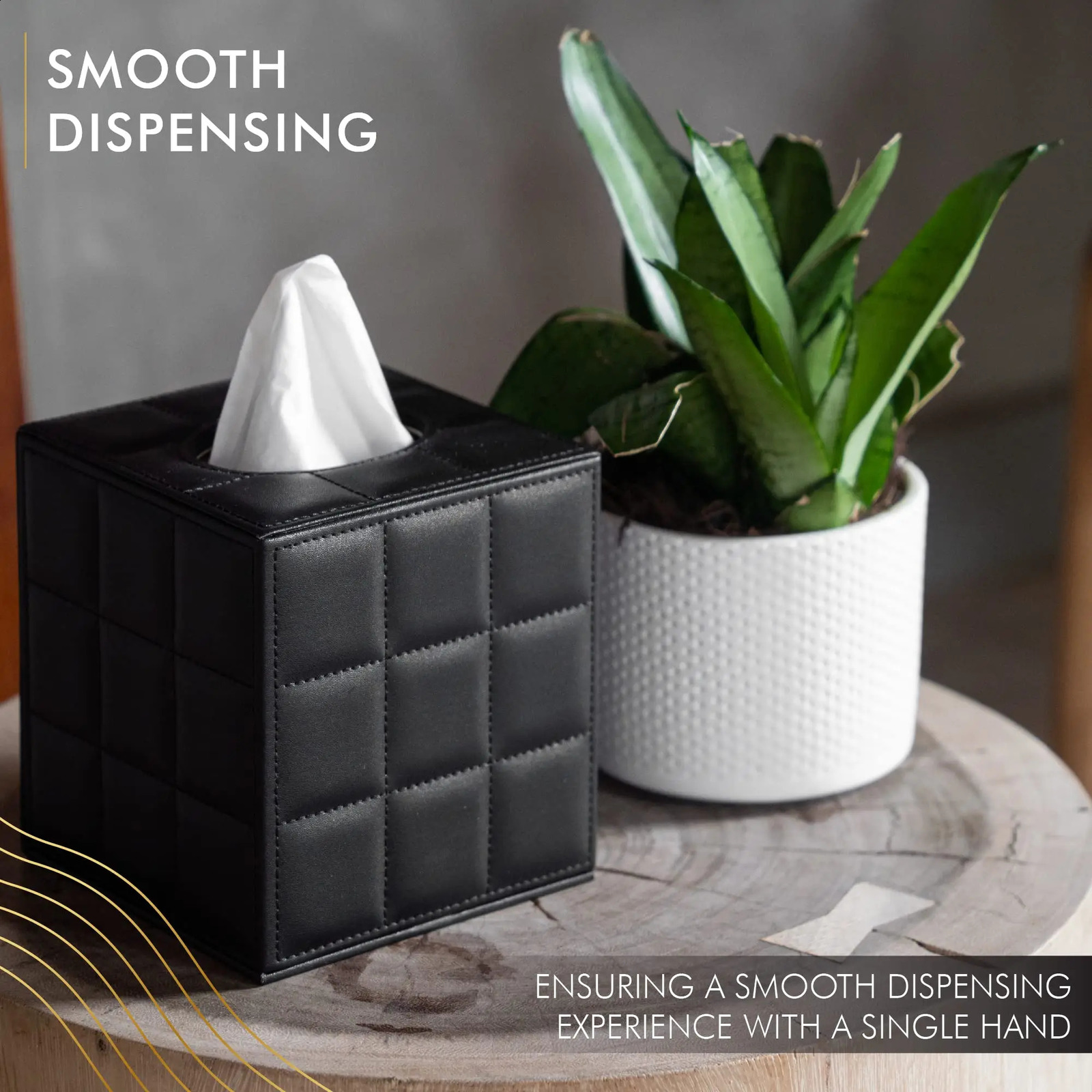 Modern Tissue Box Holder SquareNapkin Holder Pumping Paper Case Dispenser Tissue Box Cover for Home Bathroom Office Desk 250113