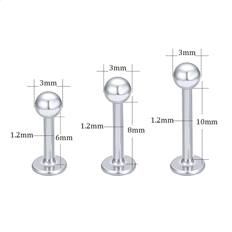 40PCS Steel Body Piercing Jewelry Lot Bulk Nose Ring Tongue Bar Eyebrow Labret Set Horseshoe Pack 250110