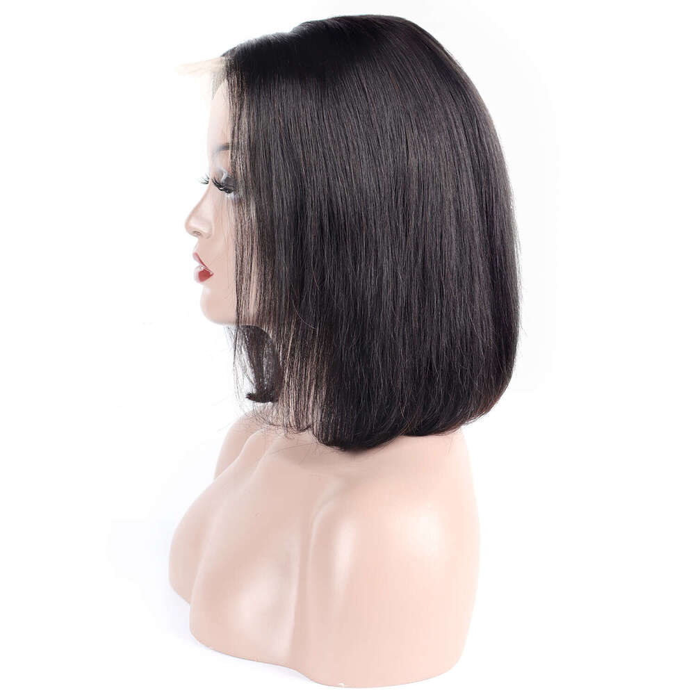 Lace Front Wig Cover T Shape Ladies Real Hair Half Lace Headband X Bob Wig Minimum Order