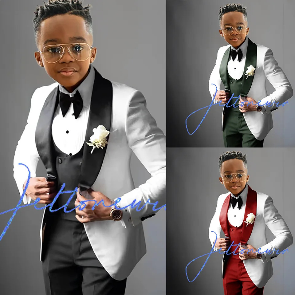 Suit for Boys Wedding Tuxedo Kids Formal Jacket Pants Vest 3 Piece Set Custom Outfit Classic Clothes 2-16 years 250120