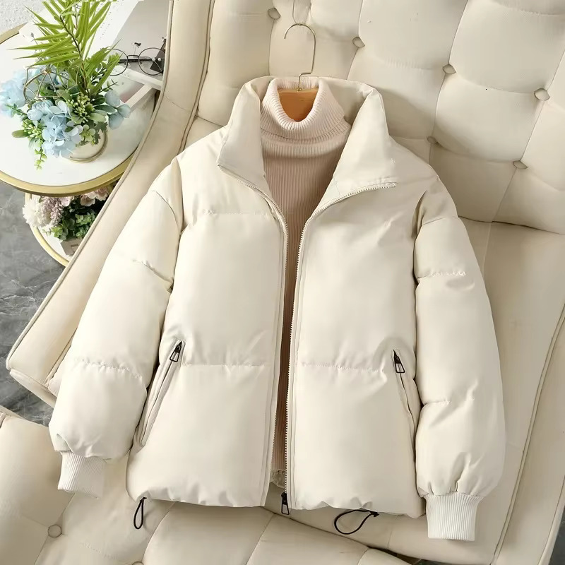 Parkas Women Coat Autumn Winter Keep Warm Puffer Jacket Stand Collar Haruku Outwear Loose Padded Vest Korean Fall 2024