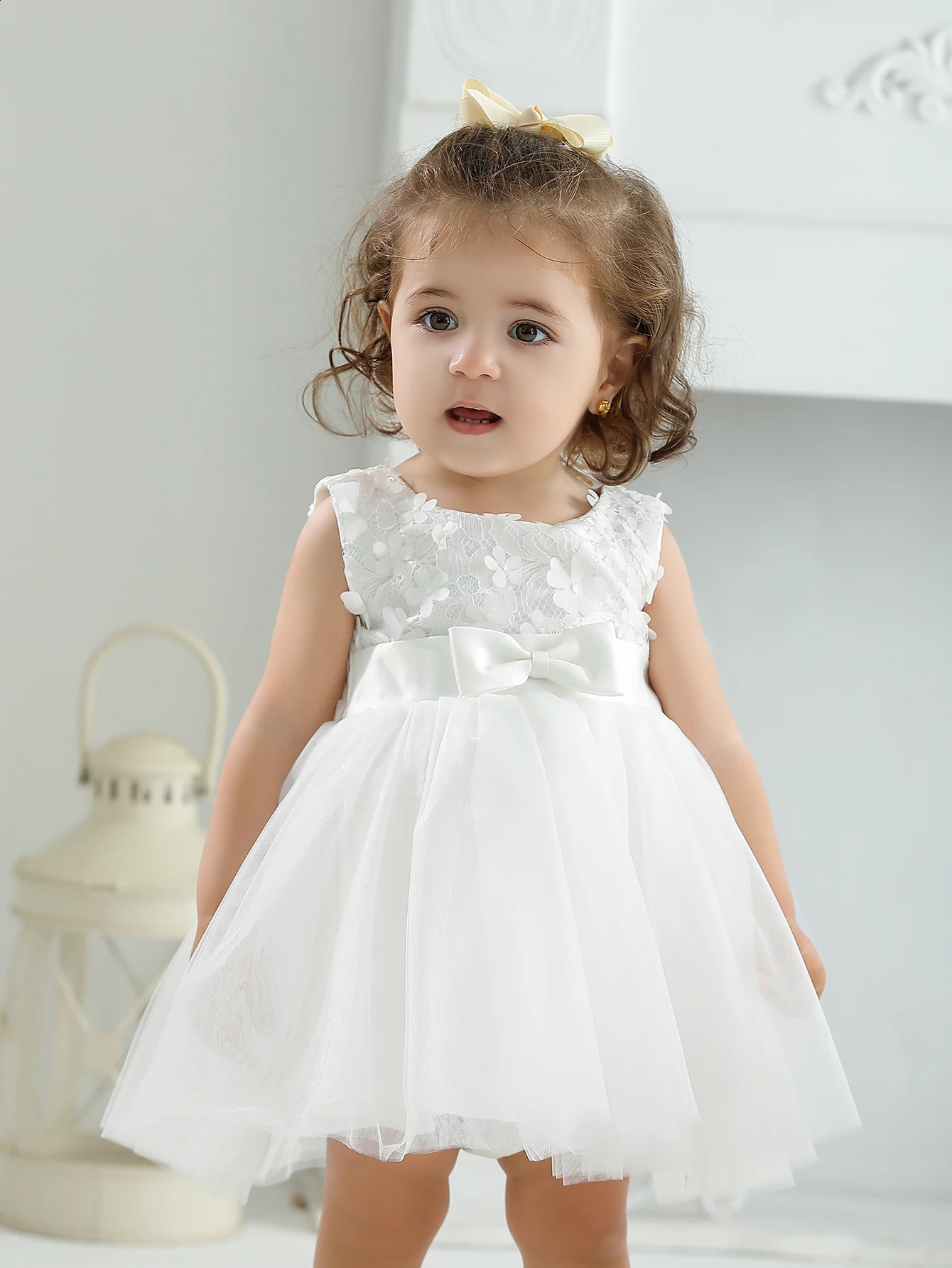 White Christening Dress for Baby Girl Baptism Dress Birthday Princess Clothes Christening Gowns Baby Dress 12 to 18 Months 250115
