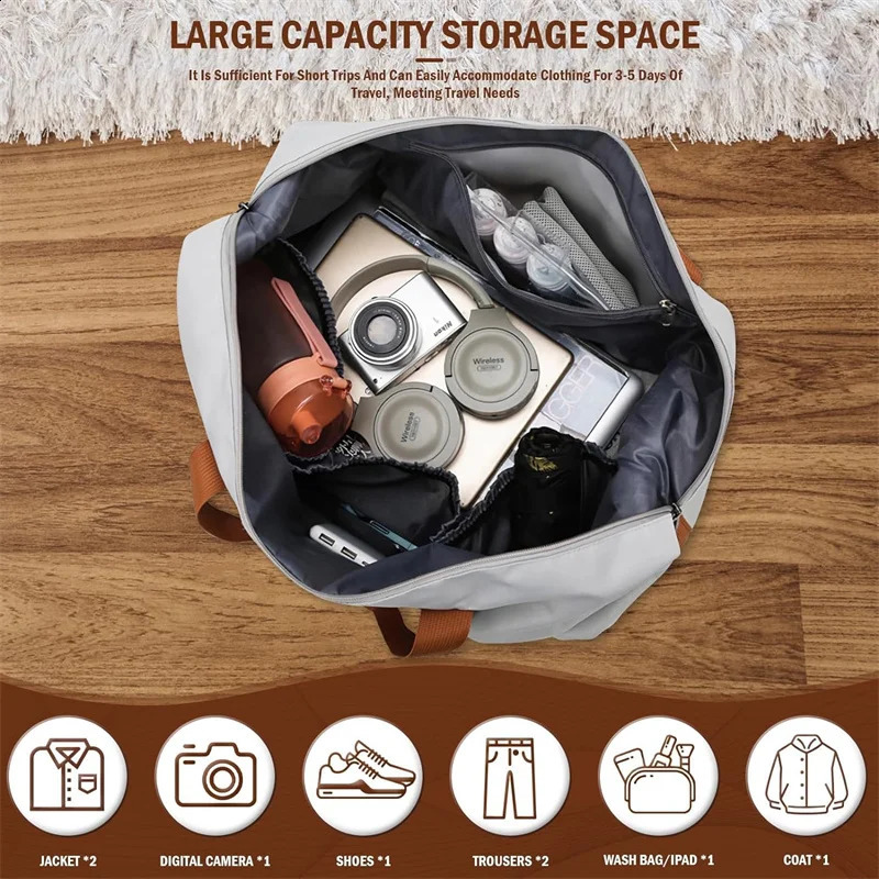 Fashion Travel Bags For Women Large Capacity Mens Sports bag Waterproof Weekend Bag Female Messenger Dry And Wet 250122