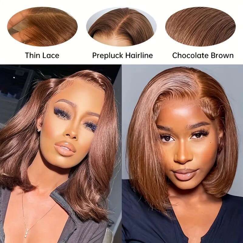 Lace Front Wig Cover T Shape Bob Wigs Horse Front Lace Headband Black Real Wig Women S Short Straight Hair New Product