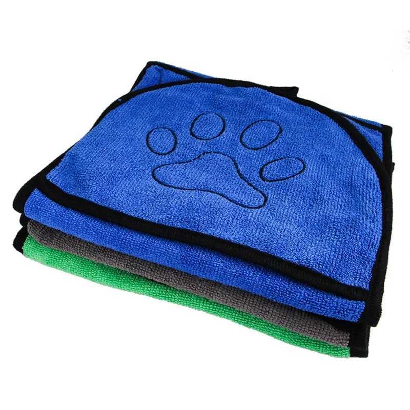 Dog Bath Towels Pet Dog Bath Towel for Small Medium Large Dogs Microfiber Super Absorbent Pet Drying Towel Blanket With Pocket M250118