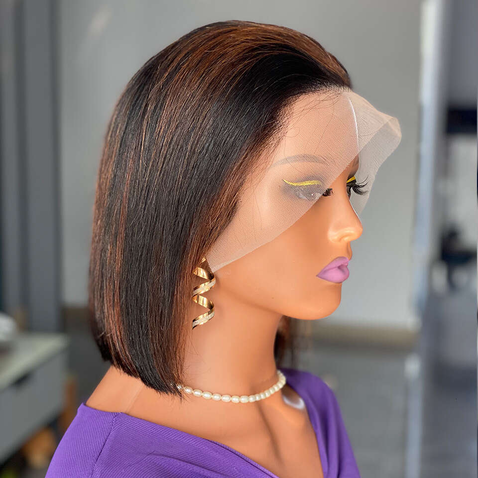 Lace Front Wig Cover T Shape Front Lace Real Person Wig Full Head Cover Human Hair Wigs