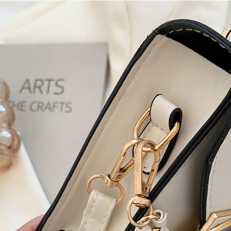 PU Leather Small Square Handbags For Women 2023 Fashion Crossbody Women's Shoulder Chain Buckle Messenger Bag