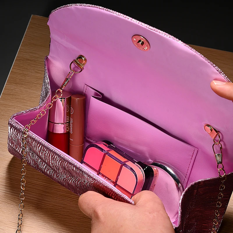 Fashion women evening bag Classy Crossbody metal Single Shoulder bags Envelope Handbag Wedding Dress gift bag Party clutch Bags 250122