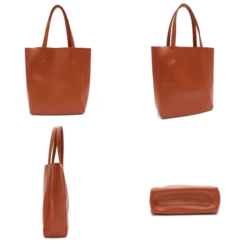Fashionable Classic Real Leather Laptop Tote For Women Large Capacity Daily Versatile Shoulder Bag Shopping Commute All Season