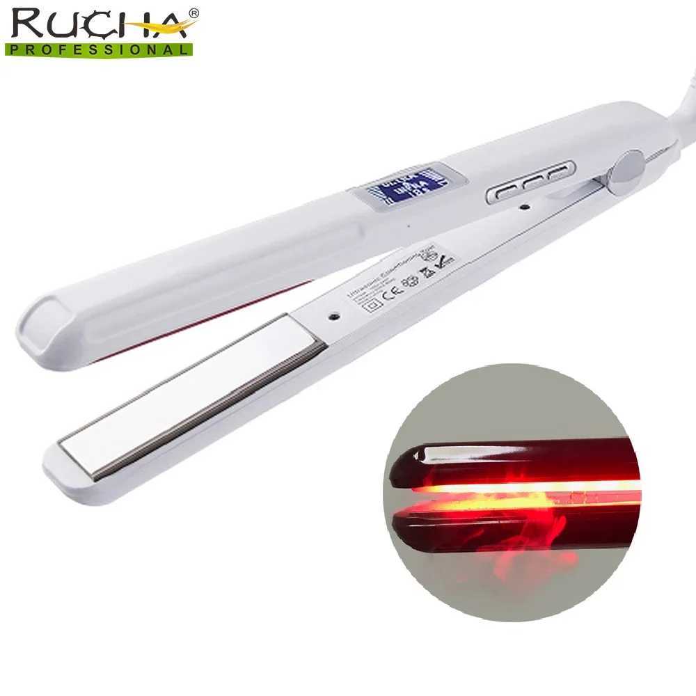 Hair Straightener Ultrasonic Infrared Cold Hair Care Iron Keratin Treatment for Frizzy Hair Recovers the Damaged Hair Flat Irons Z250122