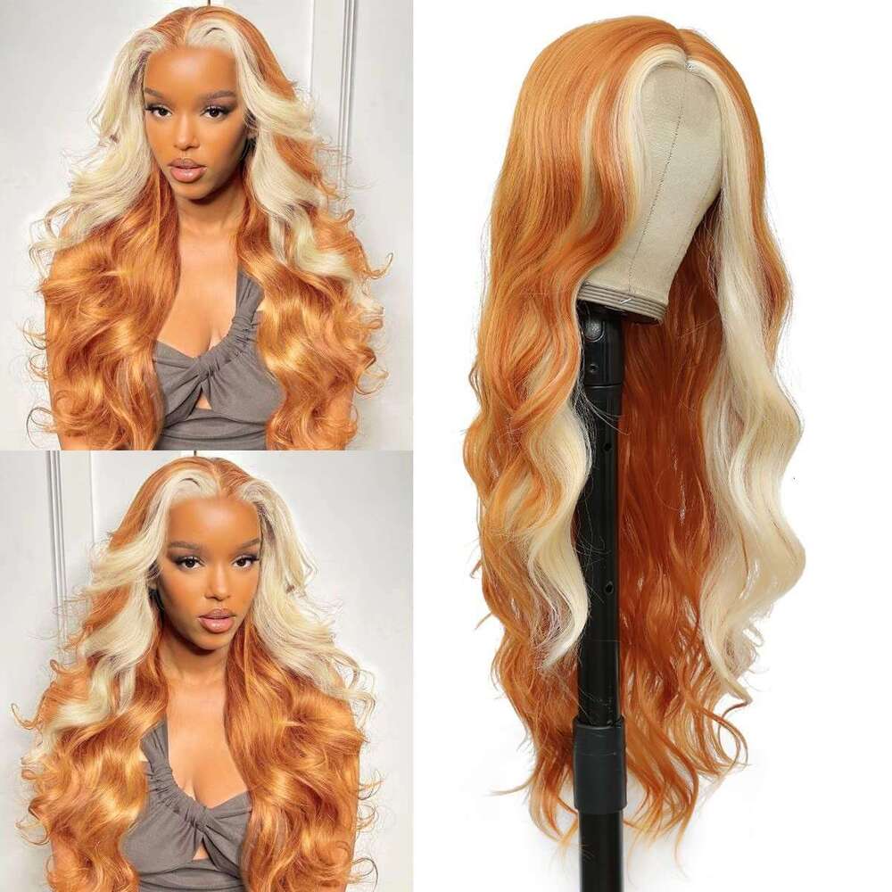 Lace Front Wig Cover T Shape Wig Women S Mid Split Large Wave Long Curly Hair Lace Hair Wigs Handwoven Front Lace Synthetic Fiber Headband