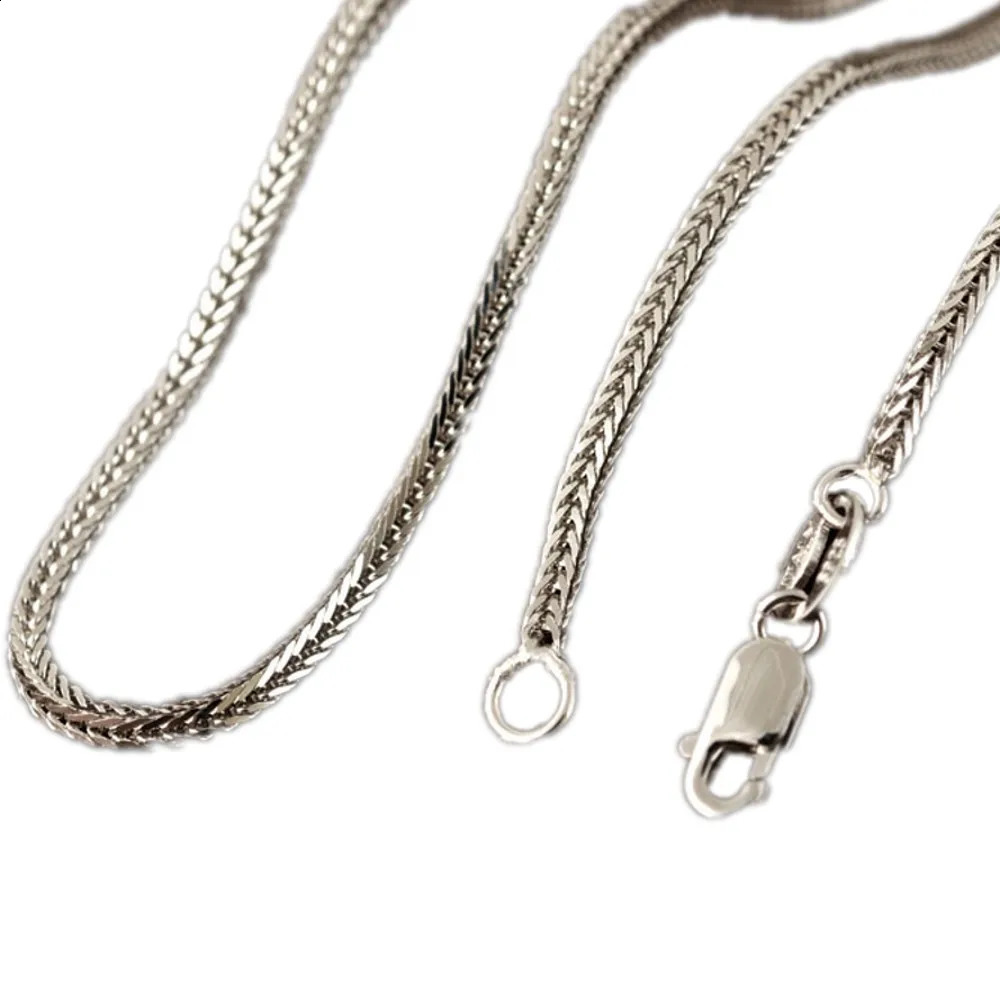 BOCAI Real S925 Sterling Silver Platinum Plated Chopin Chain Solid Mens Necklace Sweater Chain Beautiful Gifts 250120