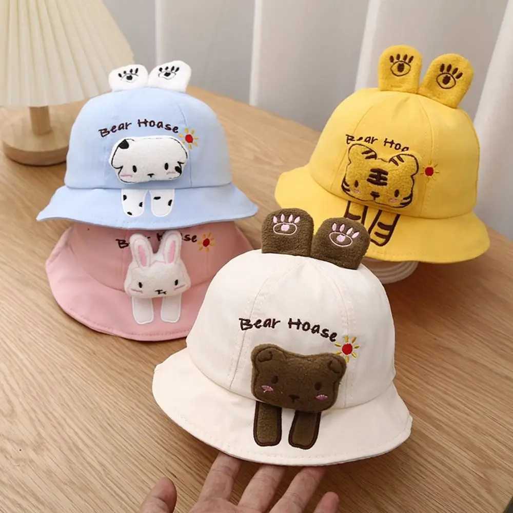 New Summer Panama Baby Girls Hats Cartoon Boys Fisherman Hat Baby Sun Hat Outdoor UV Bucket Hat Toddler Kids Panama Sun Cap T250121