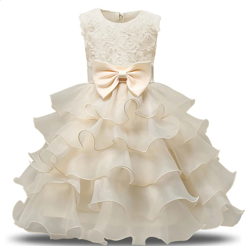 Children Party Formal Dress For Wedding Birthday Kids Christmas Ceremonies Dresses For Girls Lace Tutu Flower Girls Dress 250117