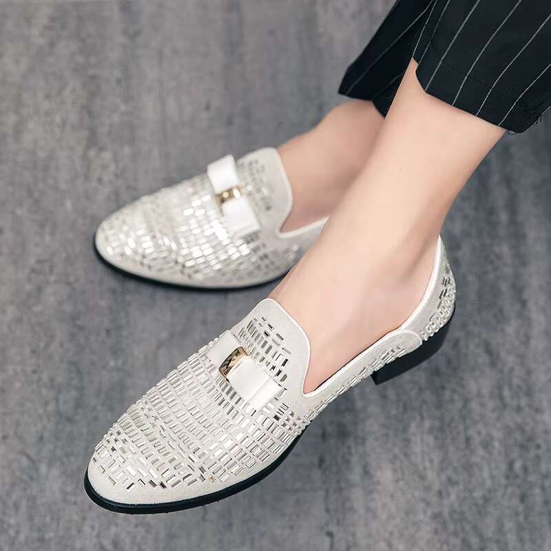 Casual Shoes Men Loafers Brand Rhies Italy Fashion Male Designer Wedding Elegant Moccasins Slip-On Driving Shoe