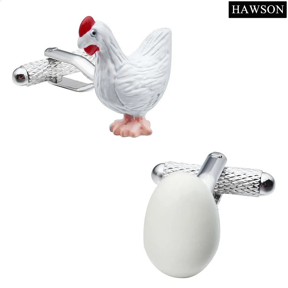 Hansen Mens Shirt Jewelry Fun Hen and Egg Cufflinks Boy Animal Cufflinks 250110