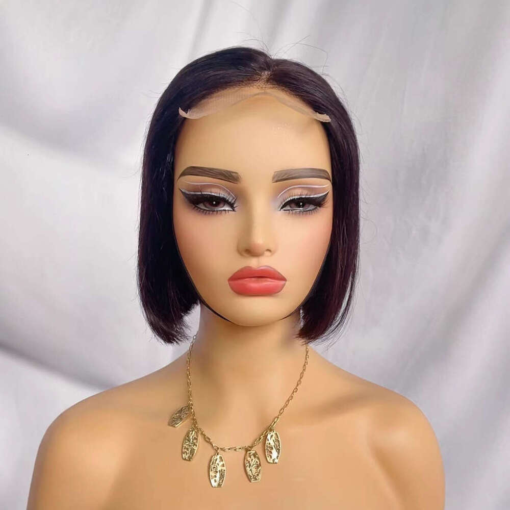 Lace Front Wig Cover T Shape Full Real X Front Lace Fashionable BOBO Wig Headband Hot Selling Bob Style Short Straight Hair