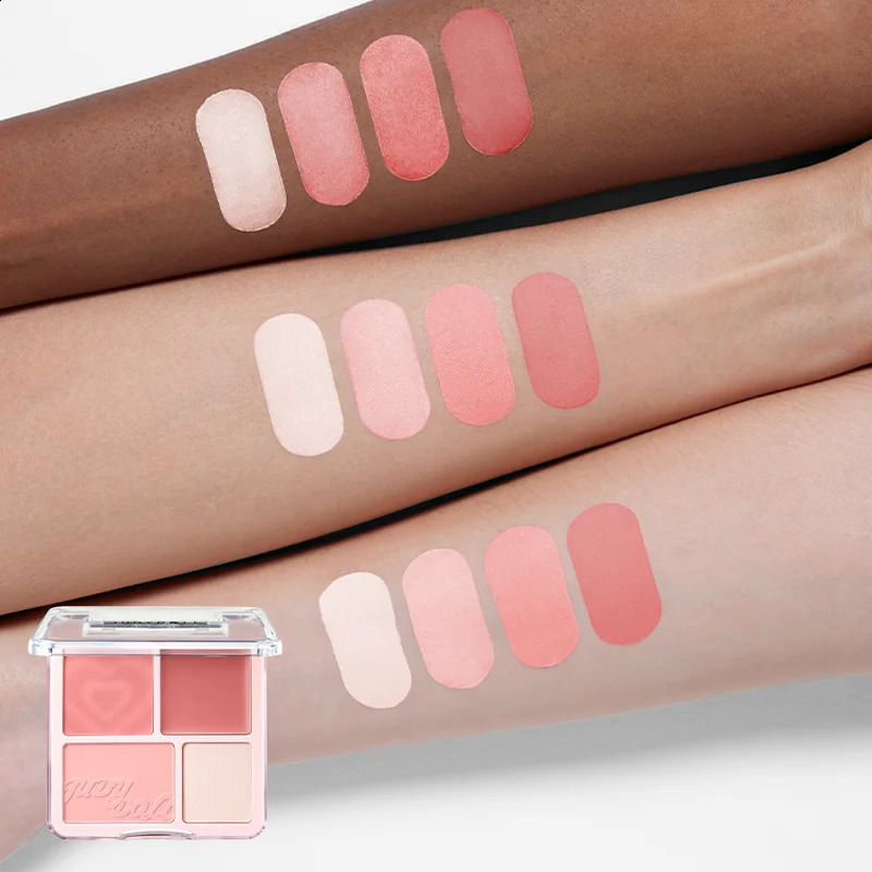 Judydoll Orange Blush Highlight Palette Blush Cream Blush Palette Expanding Color Matte Highlight Face Makeup 250108
