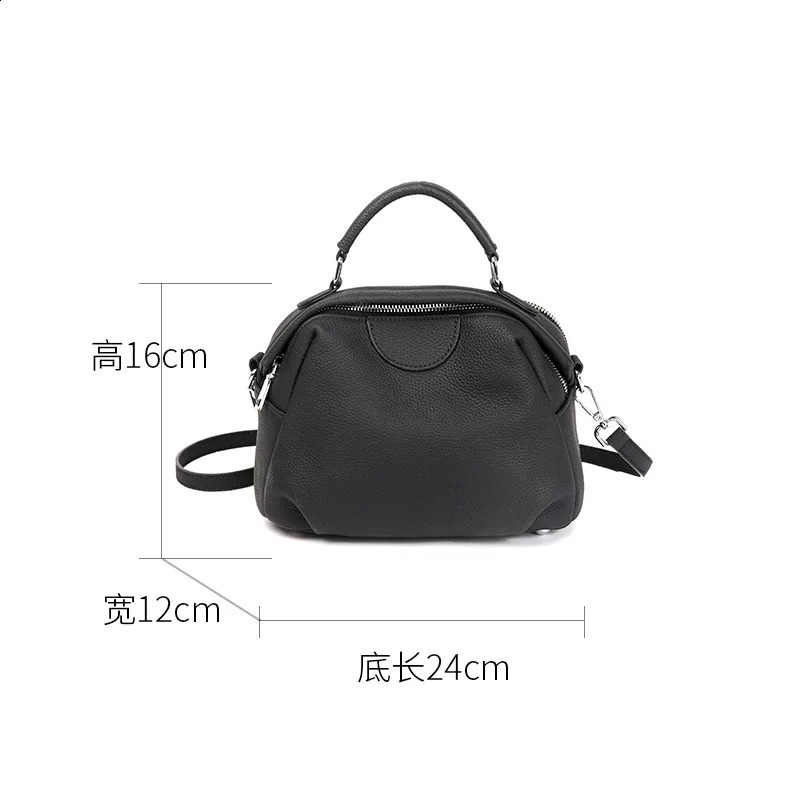 Genuine Leather Womens Bag Autumn Winter Style Commuting Versatile Shoulder Hobo Large Capacity Crossbody Bag Retro Handbag 250113