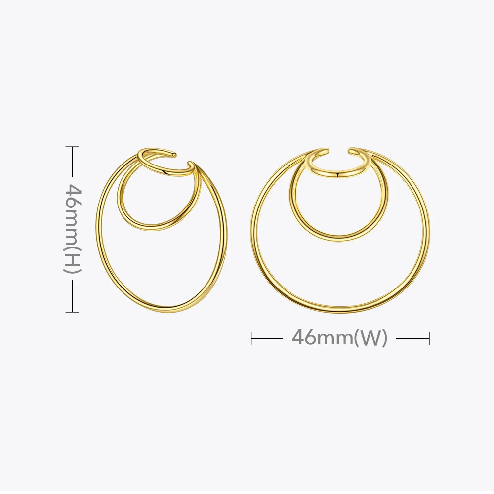 ENFASHION Geometric Ear Cuff Clip On Earrings For Women Gold Color Multi-layer Circle Earings Fashion Jewelry Pendientes E201153 250108