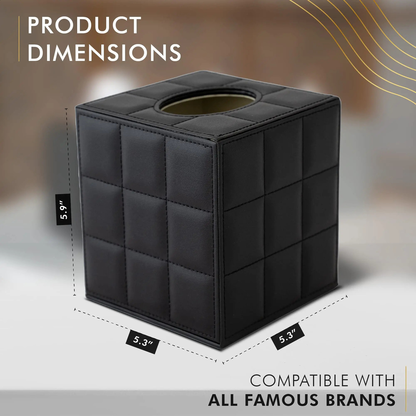 Modern Tissue Box Holder SquareNapkin Holder Pumping Paper Case Dispenser Tissue Box Cover for Home Bathroom Office Desk 250113
