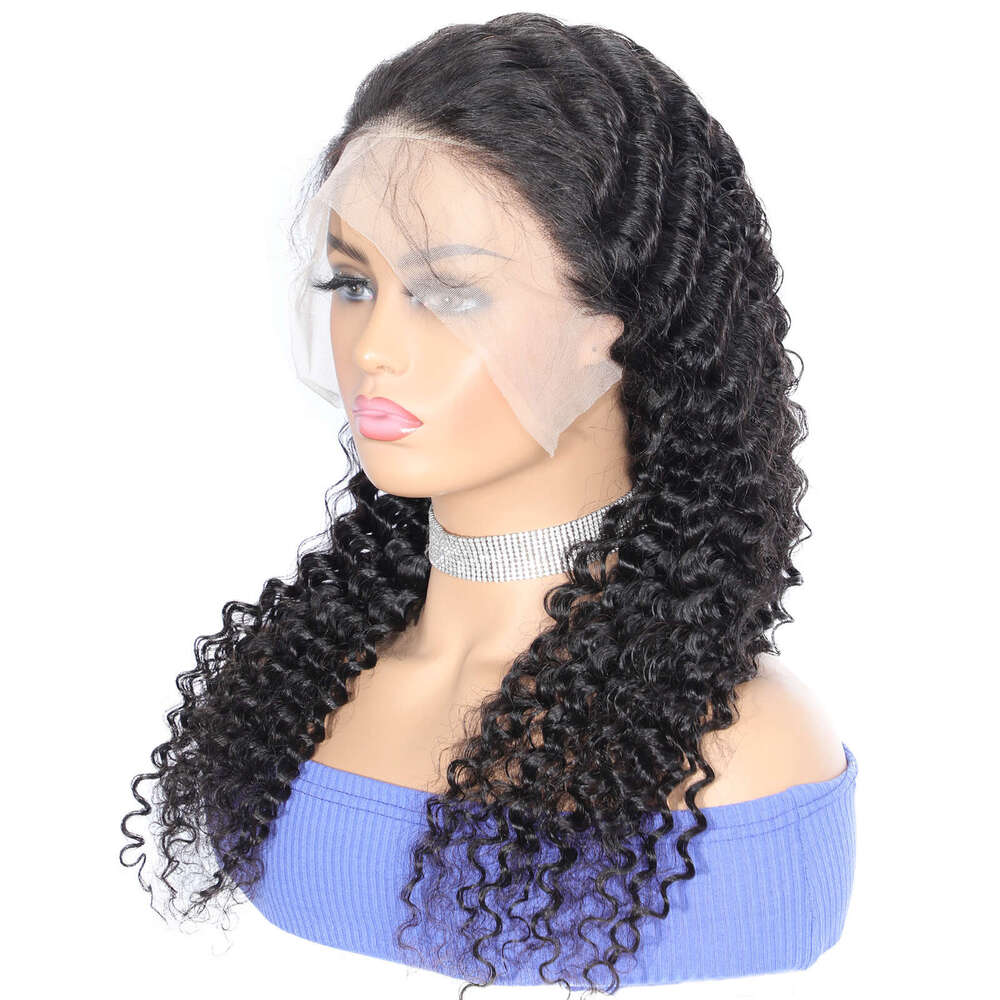 Lace Front Wig Cover T Shape Xuchang Human Hair Wigs Deep Wave Front Lace Headpiece