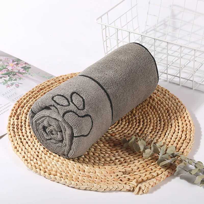 New Pet Towel Quick-drying Dog Cat Big Puppy Bath Washcloth Absorbent Soft Fiber Bath Supplies Bathrobe M250118