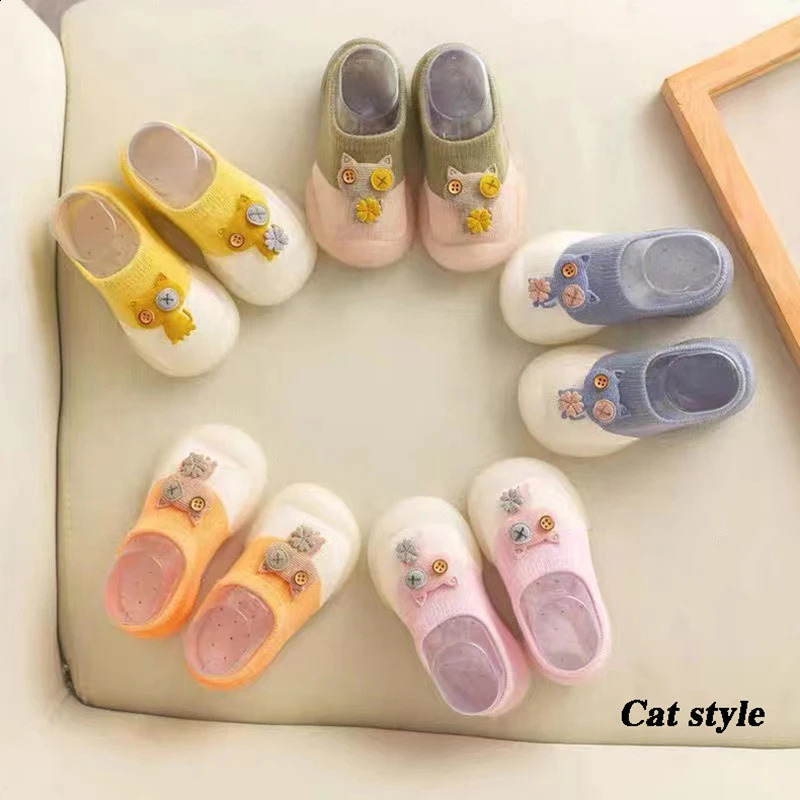Baby Socks Shoes Infant Color Matching Cute Kids Boys Doll Soft Soled Child Floor Sneaker BeBe Toddler Girls First Walkers 250115
