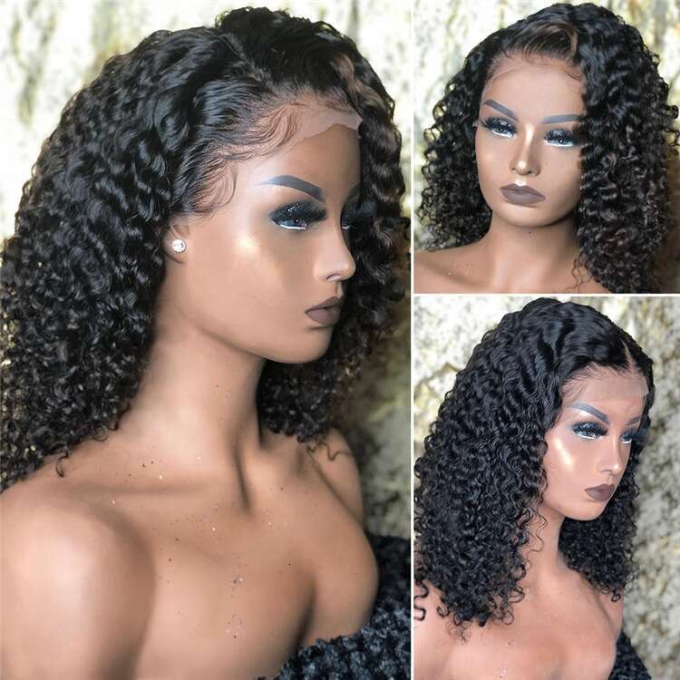 Lace Front Wig Cover T Shape Front Lace Wig Women S New Product Medium Length Curly Hair Synthetic Fiber Wig Headband