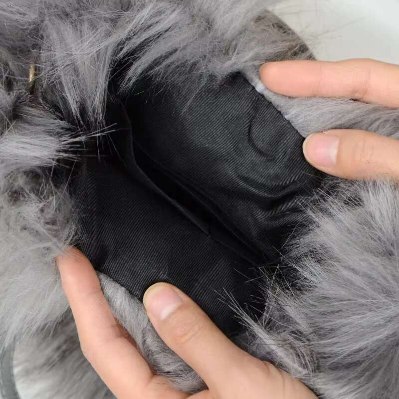 Design Women's Faux Fur Handbag Winter Soft And Fluffy Large Capacity Tote Bag High Quality Pu Splicing Shopper Purses