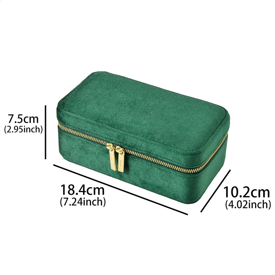 TAIMY Double Layer Velvet Jewelry Box Portable Travel Ring Earrings Necklace Boxes Personalized Gift Free Custom 250117