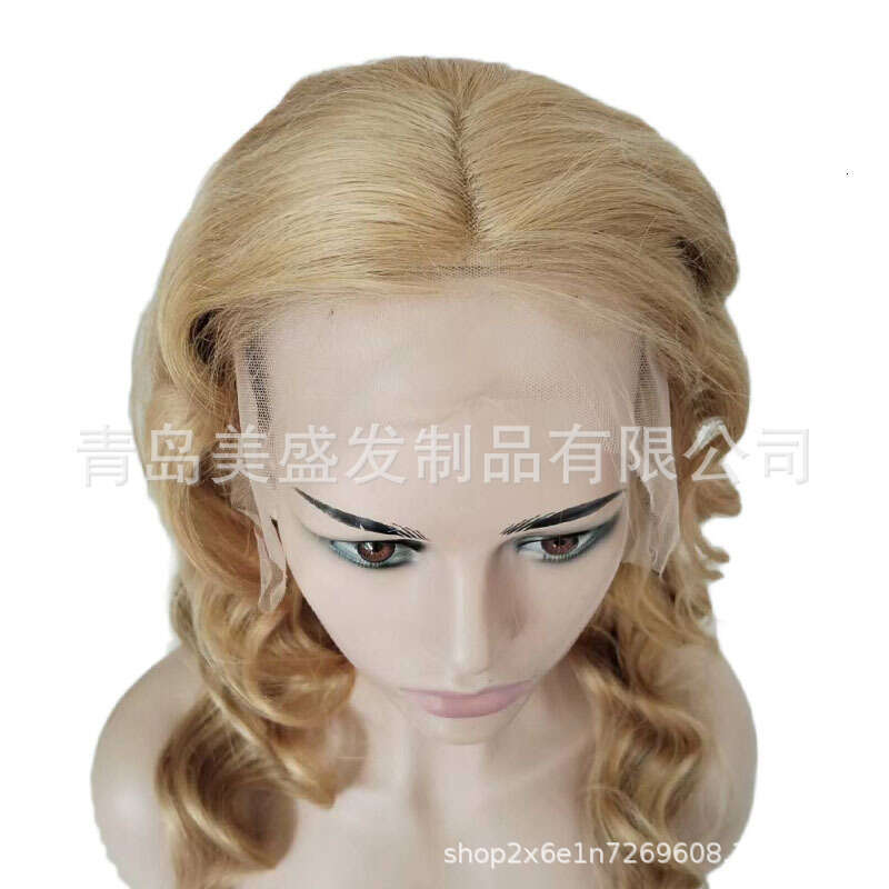 Lace Front Wig Cover T Shape Hot Selling Half Loose Wave Real Hair Full Hand Hook Head Cover