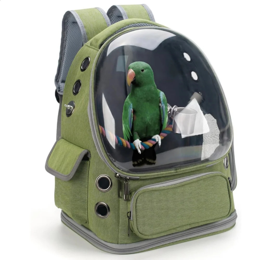 Bird Backpack Travel Cage with Perch Breathable Clear Window Bird Travel Cage for Cockatiel for Vetting Camping Hiking 250121