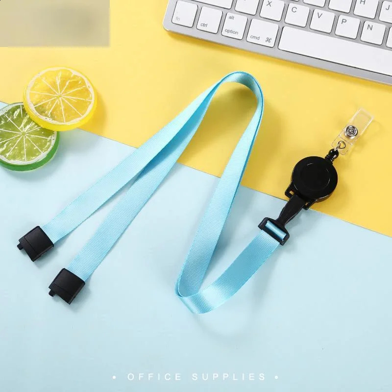 Retractable Work Pass Card Sleeve Neck Strap ID Holders Name Badges Lanyards Strap Keys Rope Lanyards 250120