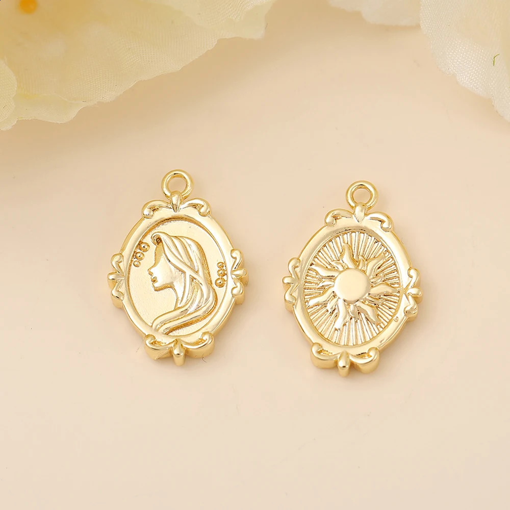 Factory Wholesale Brass The Sun Goddess Charms Pendant Necklace and Bracelet Earring Diy Jewelry Making Supplies Accessories 250117