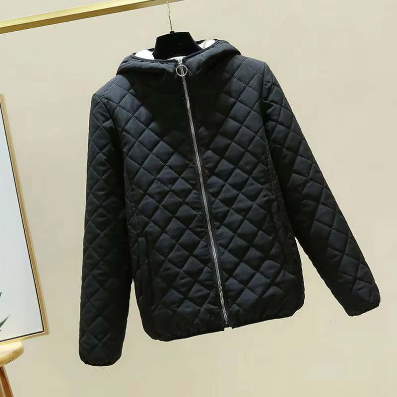 2023New Autumn Winter Women Thin Light Short Parkas Fleece Thicken Warm Female Cotton Padded Jacket Casual Outwear