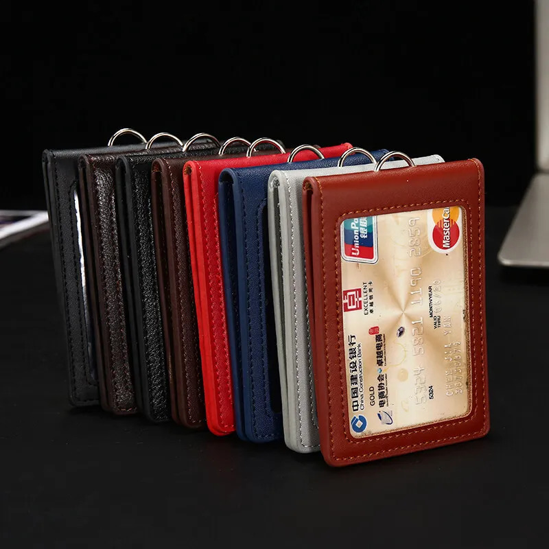 Genuine leather Badge Holder Business Work Card Neck Strap Lanyard ID Chest Card Name tag Case Office Supplies 250120