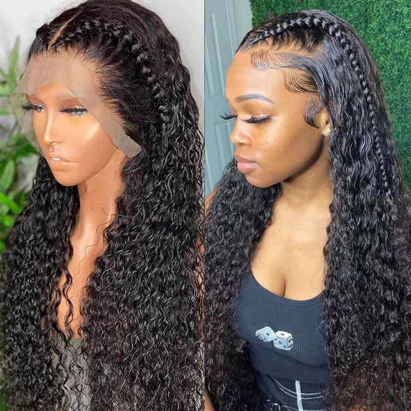 Lace Front Wig Cover T Shape Wig Long Curly For Women Hair Wigs Lace Synthetic Wig Headband