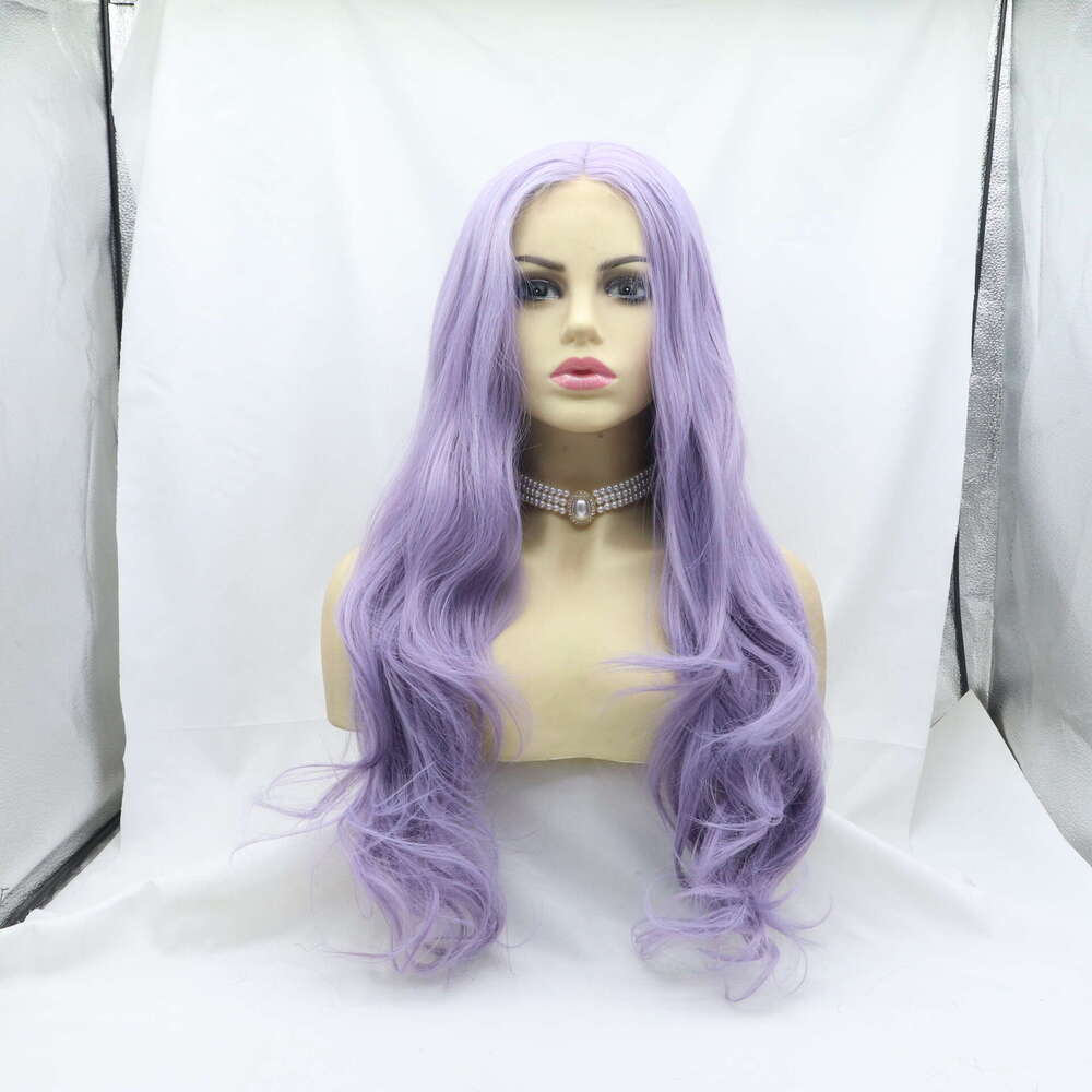 Lace Front Wig Cover T Shape Wig With Long Curls Lace Synthetic High Temperature Silk Hand Woven Wig Headband