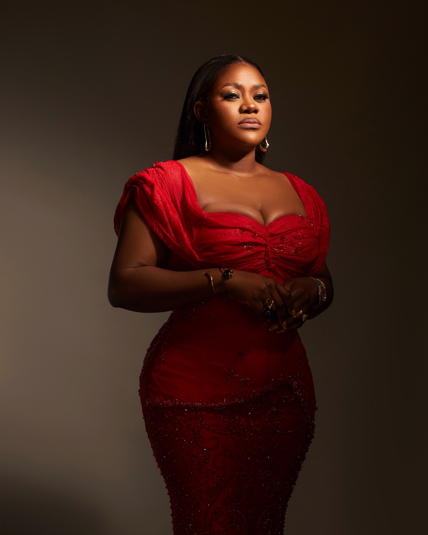 Aso Ebi Red Mermaid Prom Dresses 2025 Portrait Beaded Sequined Lace Evening Formal Party Second Birthday Engagement Gowns Plus Size Dress For Special 