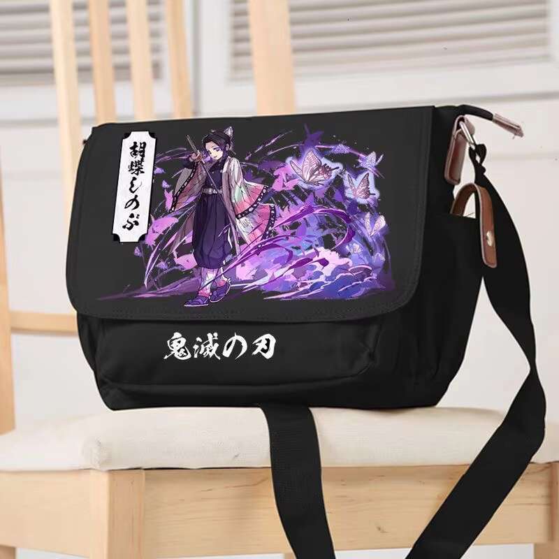 Anime Demon Slayer Shinobu Cartoon Shoulder Bags Satchel Bag Men Women Causal Adjustable Strap Messengerbag Crossbody Haversack