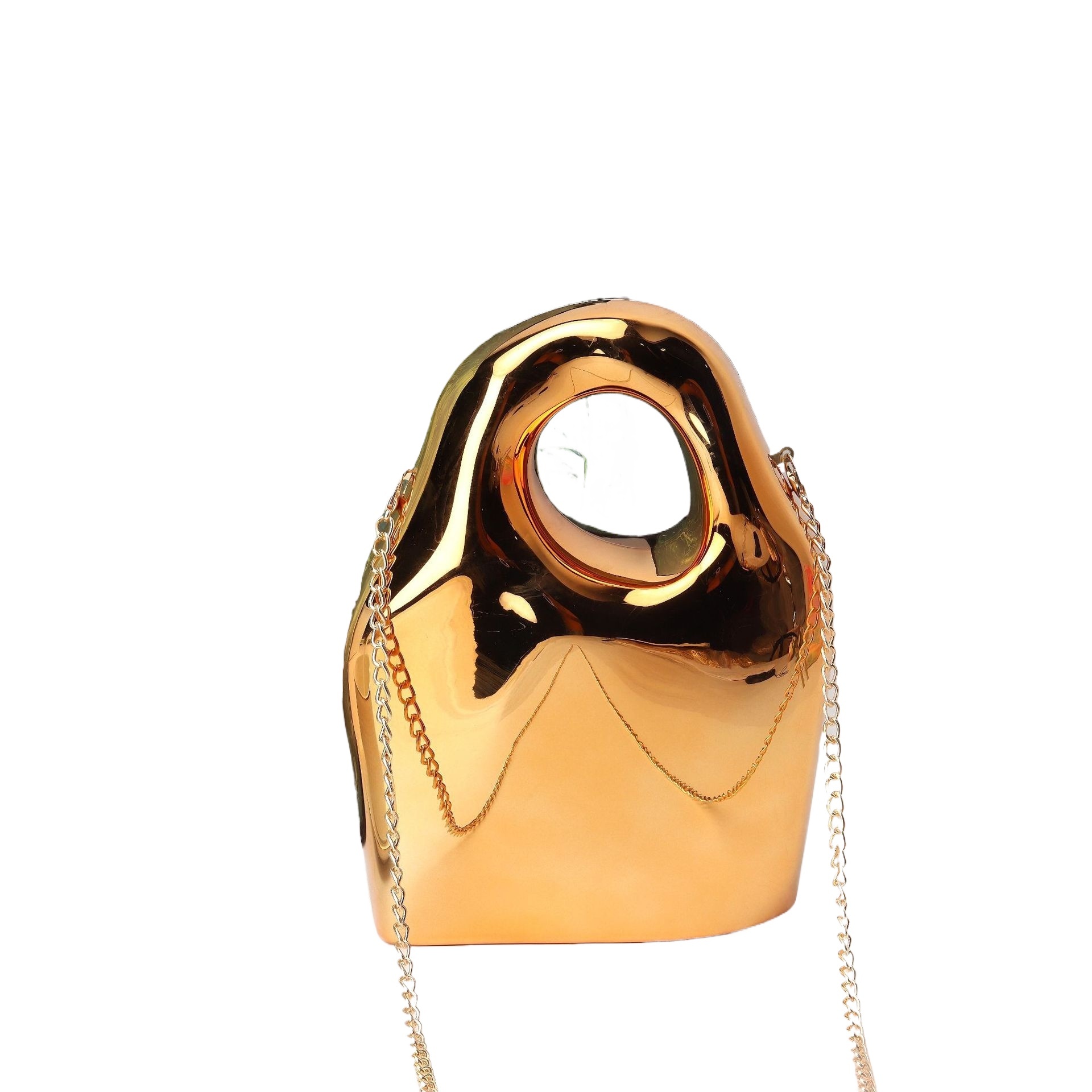Bucket Shaped Acrylic Dinner Women's Armpit Bag, Fashionable And High-End, Versatile Chain, Single Shoulder Diagonal