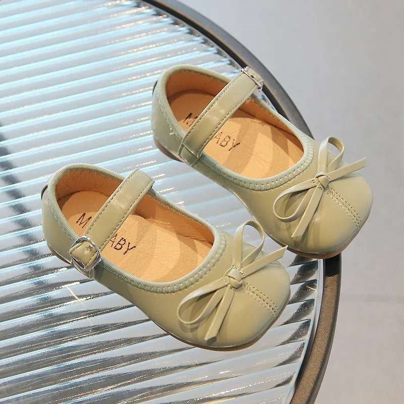Fashion er Girls Flat PU Leather Shoes Spring Autumn Toddler Little Kids Oxfords For Girl Party School Shoes Green Black 250121