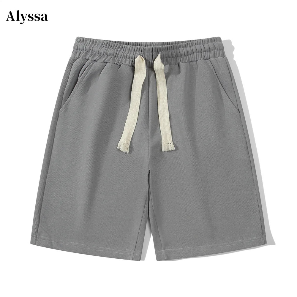 Mens Shorts Sweat for Men Casual Clothing Jogging Sport Short Pants Black Color Drawstring Loose Gym Sports Training 250122