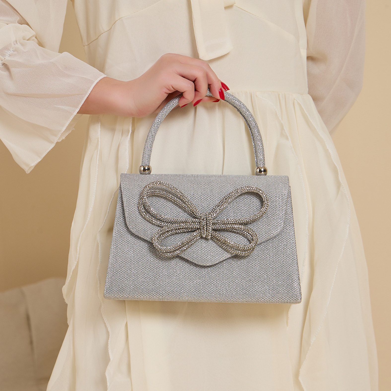 Dinner Rhinestone Butterfly Wedding Gift Handbag, Crossbody Bag, Straight Dress Bag