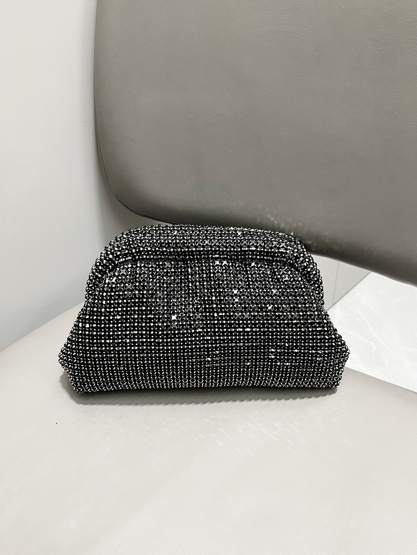 Women's Shiny Rhinestone Handbag Designer Dinner Chain Clip Bag