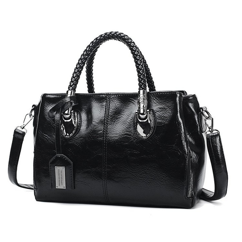Designer Women's Fashion Oil Wax Leather New Handheld Single Shoulder Crossbody Bag